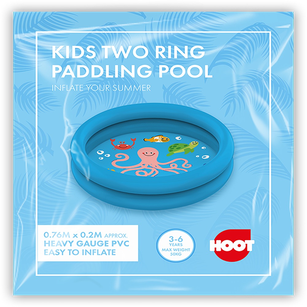 Hoot Sea Animal Two Ring Paddling Pool | 0.76m x 0.2m