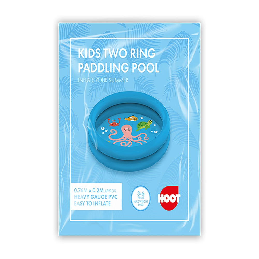 Hoot Sea Animal Two Ring Paddling Pool | 0.76m x 0.2m