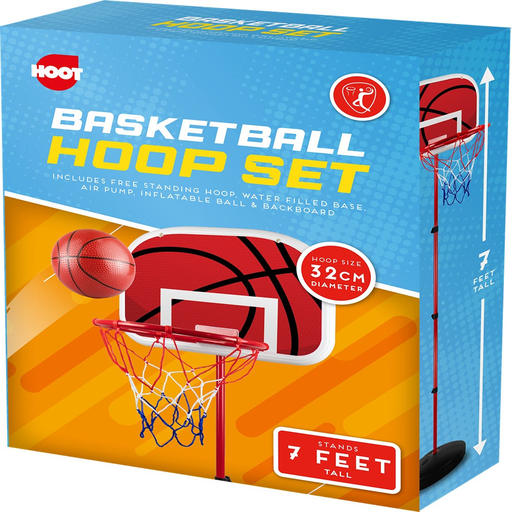 Hoot Adjustable 7FT Basketball Set | Portable & Durable