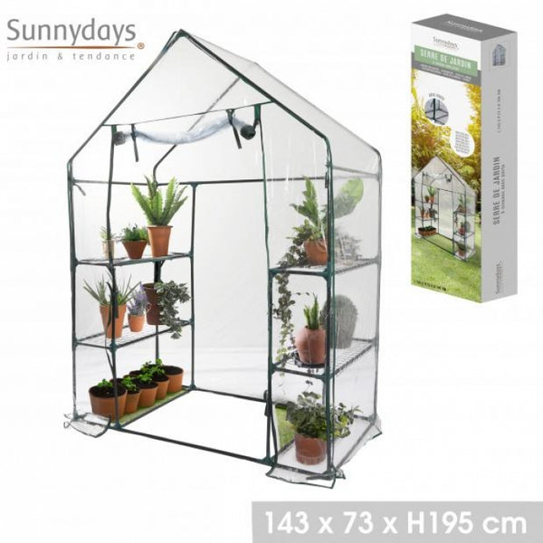 Sunnydays Compact Walk-In Greenhouse | 143 x 73 x 195cm