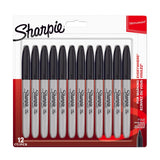 Sharpie Fine Point Black Permanent Markers | Pack of 12