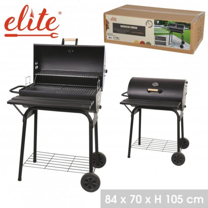 Elite Compact Outdoor BBQ Grill | 80 x 74 x 104cm | Includes Warming Rack