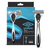 Umbro Shave Kit: 1 Handle + 3 Cartridges, Blue - Smooth Shave