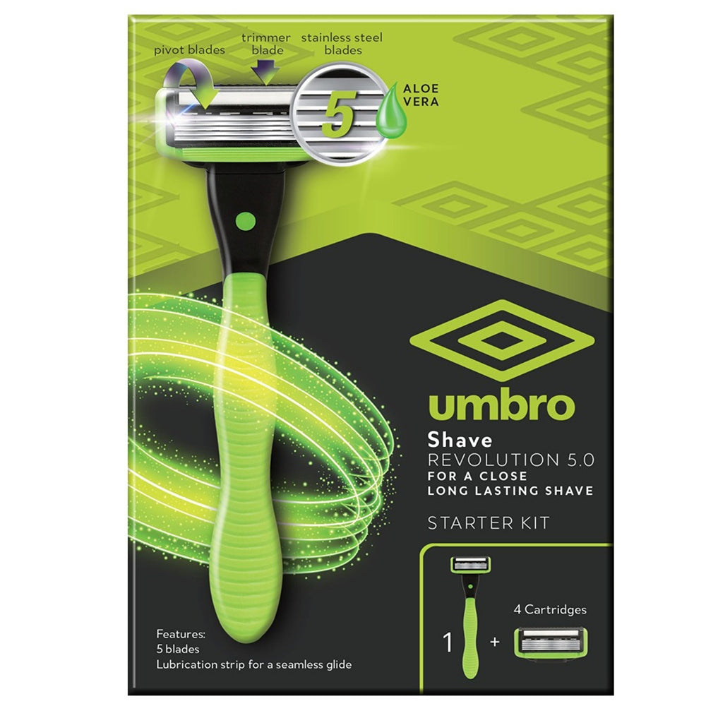 Umbro Shave Kit Hydro Comfort | 5 Razors & 4 Cartridges