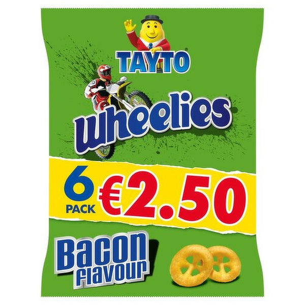 Tayto Bacon Flavour Wheelies Snack | 6 Pack