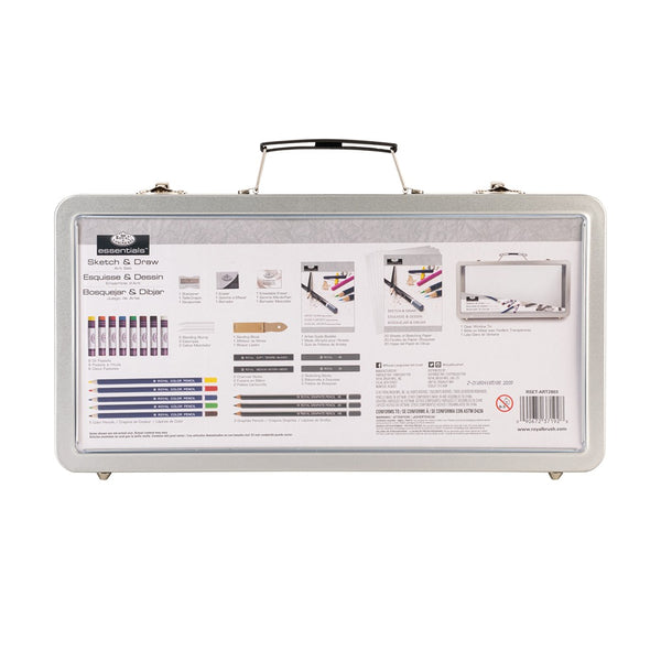 Royal & Langnickel Large Sketch & Draw Art Set | 48 Pieces, Graphite & Charcoal