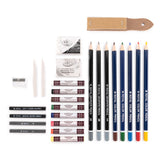 Royal & Langnickel Large Sketch & Draw Art Set | 48 Pieces, Graphite & Charcoal