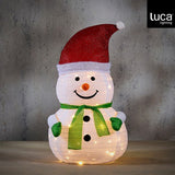 Christmas Outdoor LED Snowman Light | Warm White, 80cm, Textured Ribbed Body