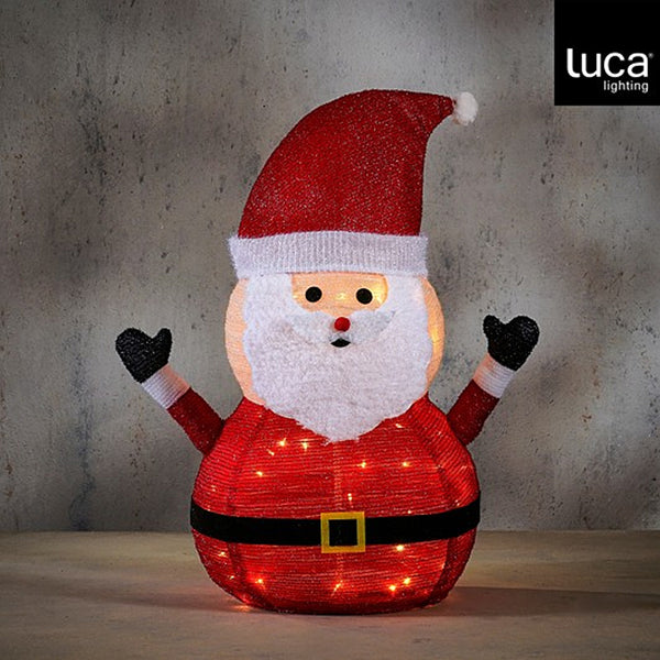 Christmas Outdoor Santa LED Decoration | H 80cm, Warm LED Lights