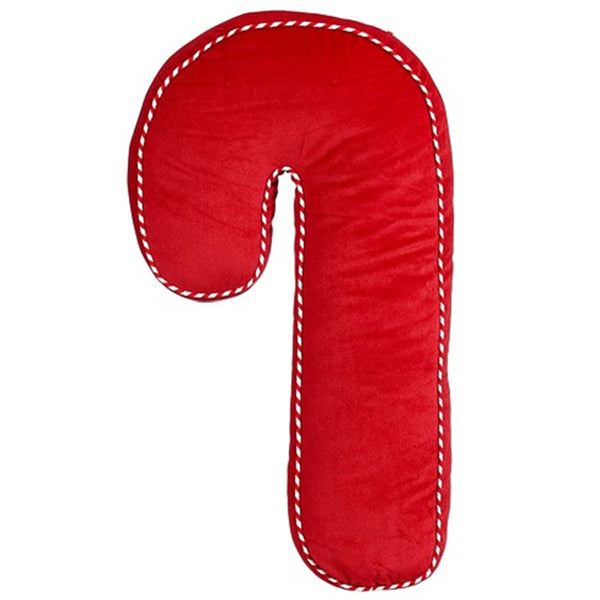 Christmas Candy Cane Plush Cushion | Red, 58cm, Generously Filled