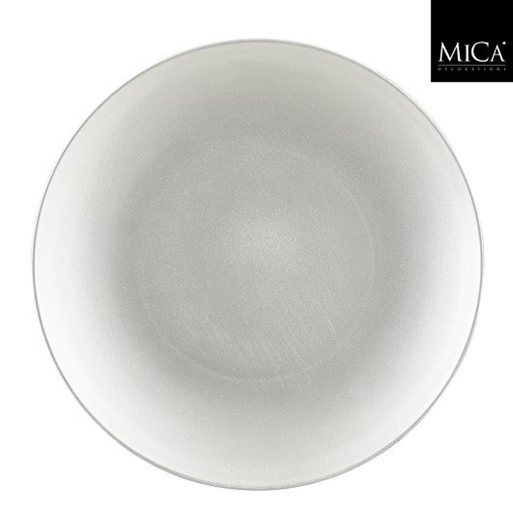 Mila Decorative Charger Plate | Silver, Round, 40 cm Diameter
