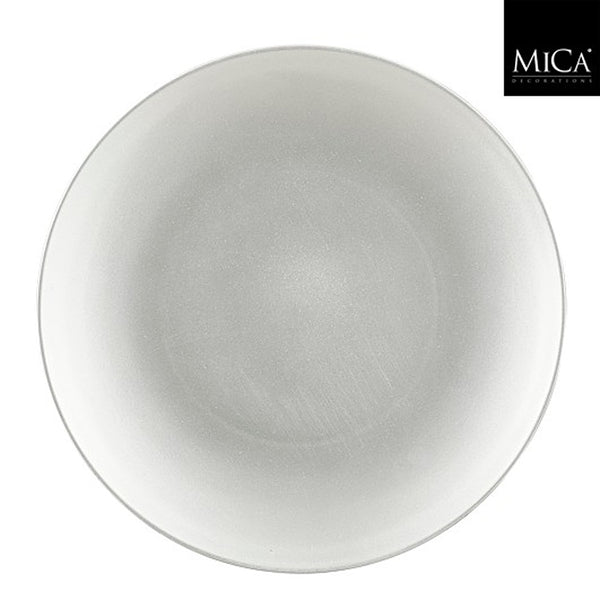 Mila Decorative Charger Plate | Silver, Round, 40 cm Diameter