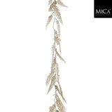 Christmas Champagne Glitter Fern Garland | 180cm, Sparkling Gold Finish