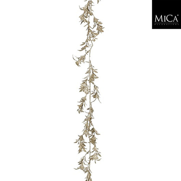 Christmas Champagne Glitter Cascading Vine Garland | 180cm, Sparkling Gold