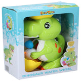 Eddy Toys Water Wheel Dinosaur | Green with Orange Spots
