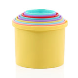 Lets Play Stack-Up Measuring Cups | 9pcs Vibrant Plastic