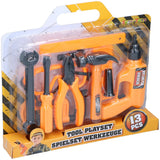 Eddy Toys Children's 13pc Tool Set | Bright Orange & Black