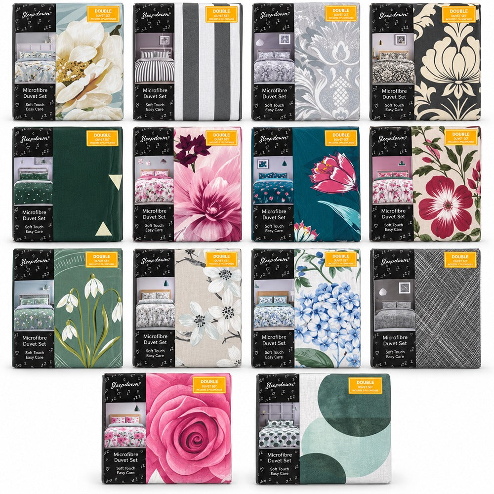 Microfibre Duvet Set | Assorted Prints for Double Beds