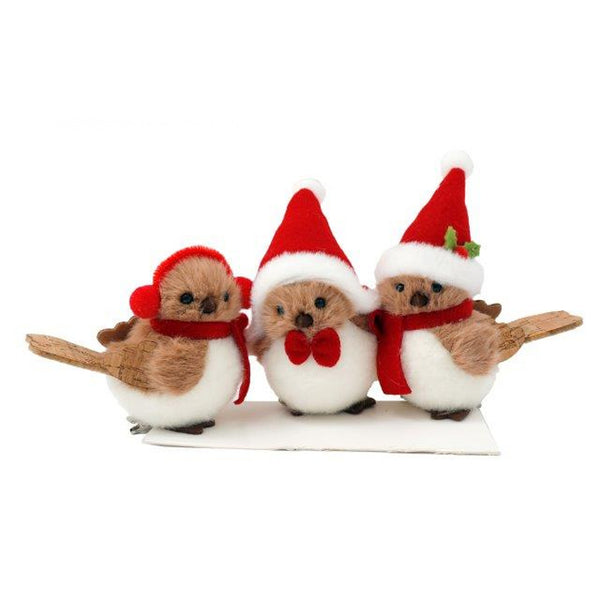 Christmas Plush Robin Tabletop Decoration | 10 cm, Assorted Designs