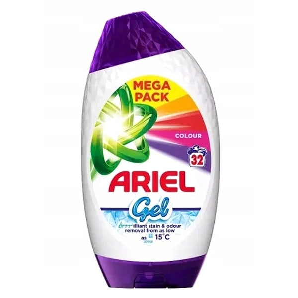 Ariel Colour Laundry Detergent Gel | 32 Washes | Low Temperature Stain Removal