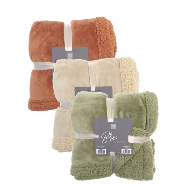 Country Club Sherpa Throw | Autumnal | 120x150cm