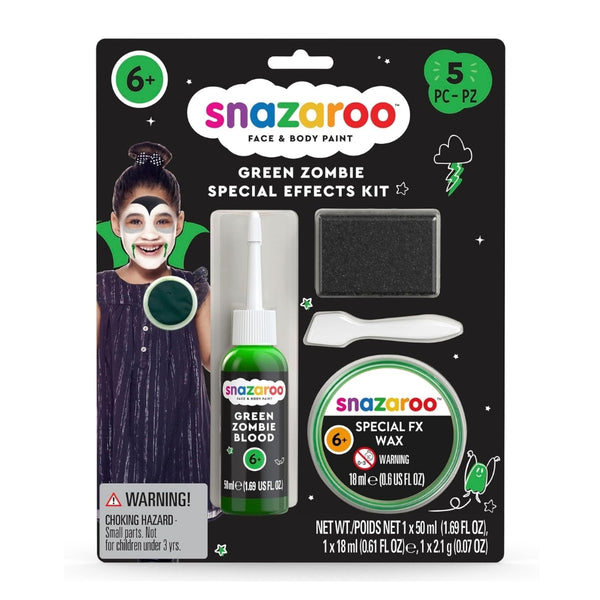 Snazaroo Green Zombie Special FX Gel Kit 