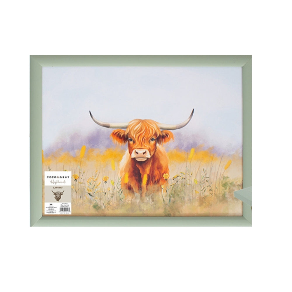 Coco & Gray Highland Cow Lap Tray | 44x33 cm