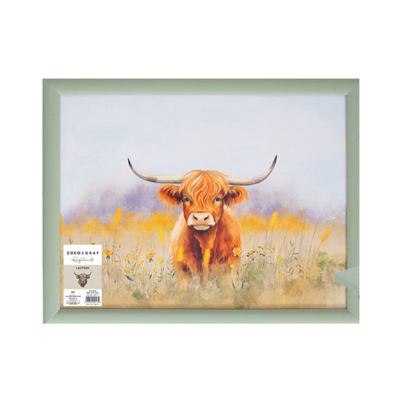 Coco & Gray Highland Cow Lap Tray | 44x33 cm