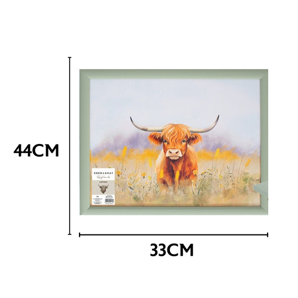 Coco & Gray Highland Cow Lap Tray | 44x33 cm