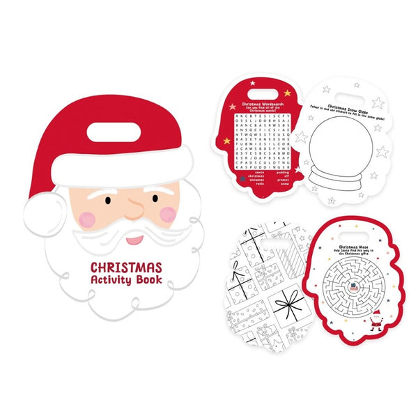 Christmas Activity Pad Puzzle Book | Word Search, Maze, Colouring, Stickers