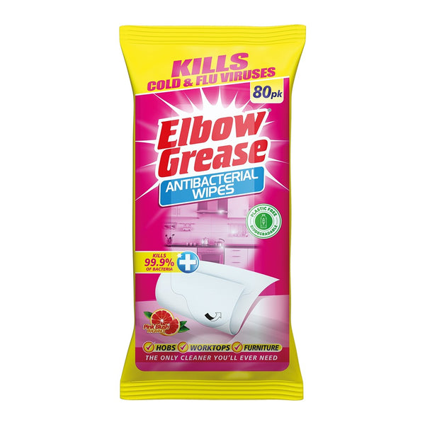 Elbow Grease Anti Bacterial Surface Wipes Pink Blush | 80s