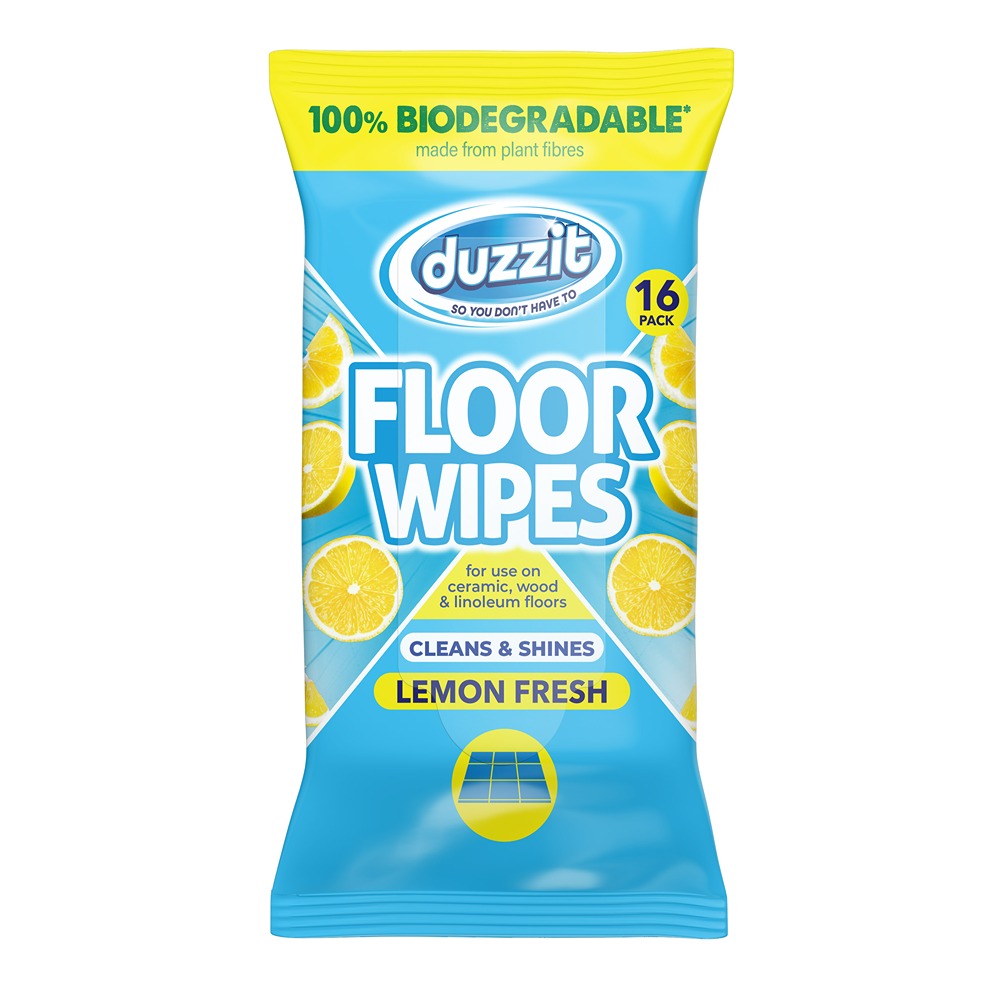 Duzzit Biod Floor Wipes Lemon | 16s