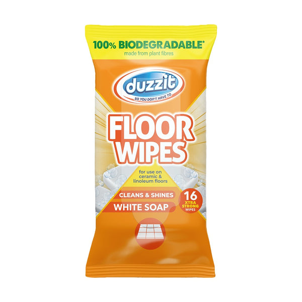 Duzzit Biod Floor Wipes White Soap | 16s