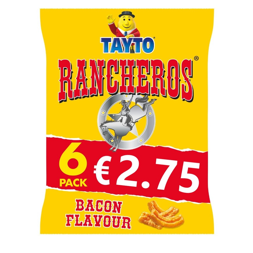 Tayto Rancheros Bacon Flavour Crisps | 6 Pack