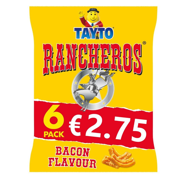 Tayto Rancheros Bacon Flavour Crisps | 6 Pack