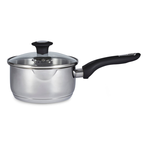 Simply Home Stainless Steel Saucepan with Draining Lid | 16cm