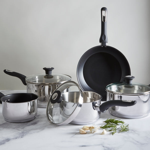 Simply Home Stainless Steel Saucepan with Draining Lid | 16cm
