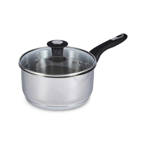 Simply Home Stainless Steel Saucepan with Draining Lid | 18cm