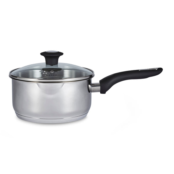 Simply Home Stainless Steel Saucepan with Draining Lid | 18cm
