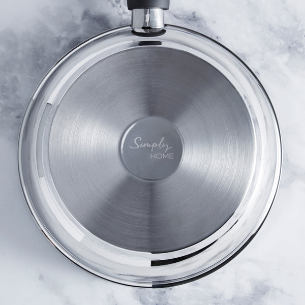 Simply Home Stainless Steel Saucepan with Draining Lid | 18cm