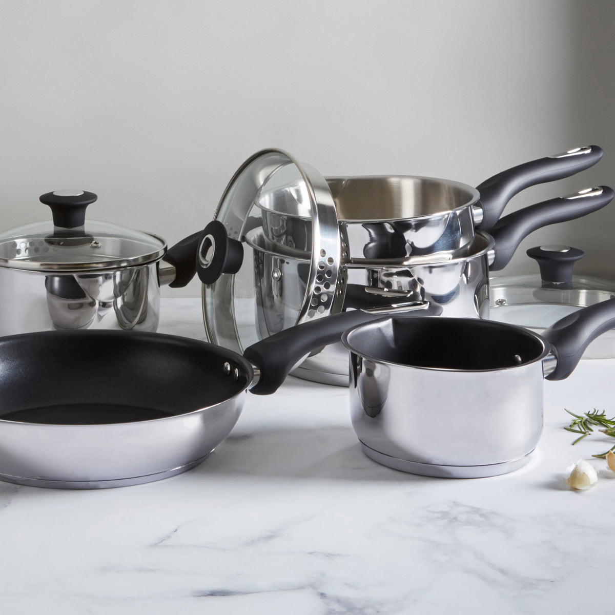 Simply Home Stainless Steel Saucepan with Draining Lid | 18cm
