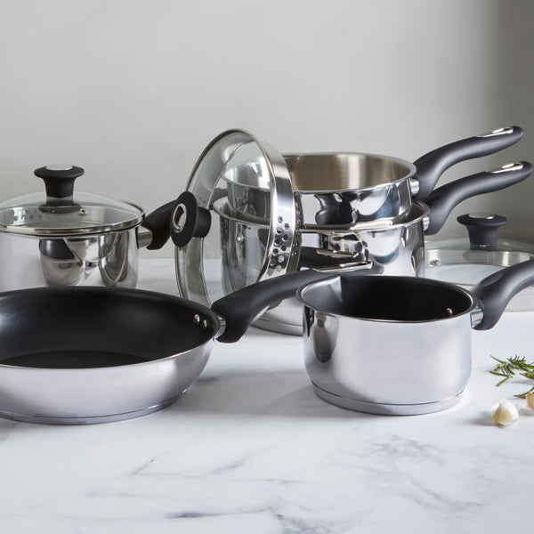 Simply Home Stainless Steel Saucepan with Draining Lid | 18cm