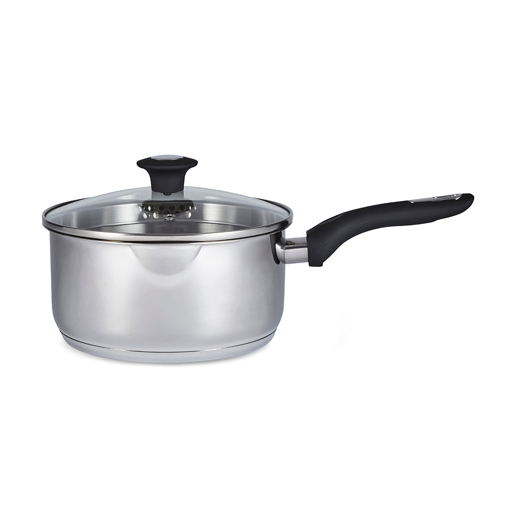 Simply Home Stainless Steel Saucepan with Draining Lid | 20cm