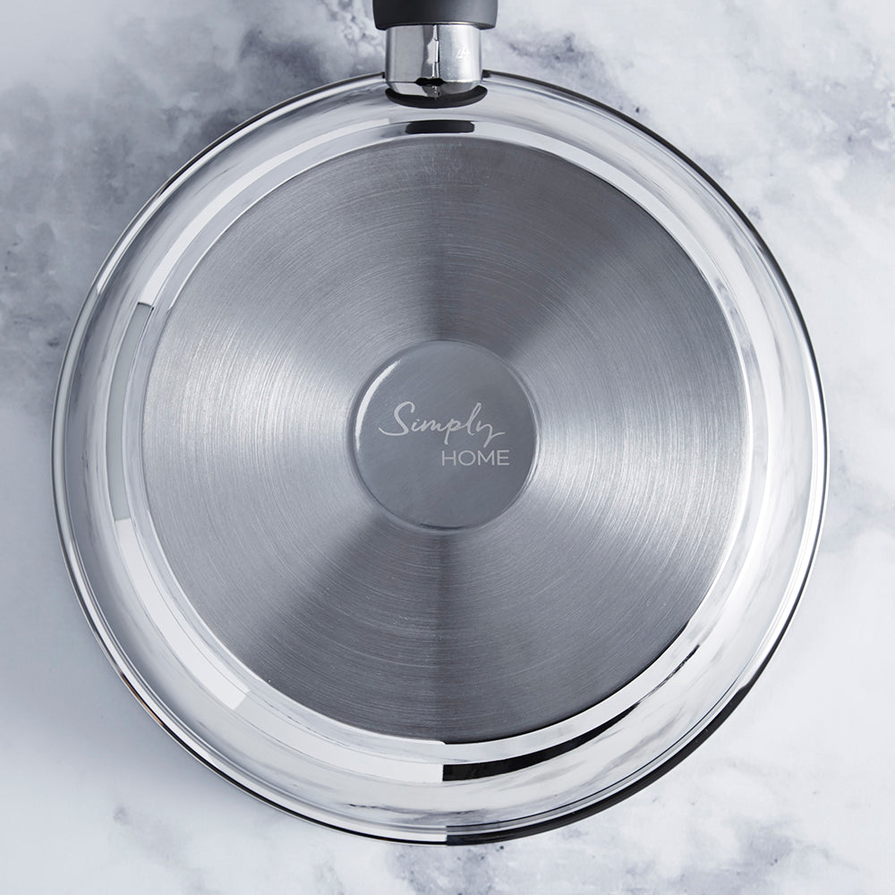 Simply Home Stainless Steel Saucepan with Draining Lid | 20cm