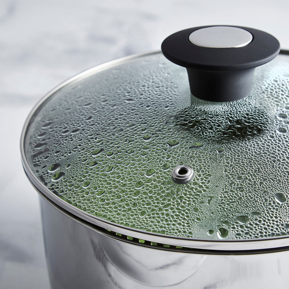 Simply Home Stainless Steel Saucepan with Draining Lid | 20cm