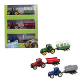 Toy Hub Tractor and Trailer Toy Vehicle Set | Pack of 3 Pieces