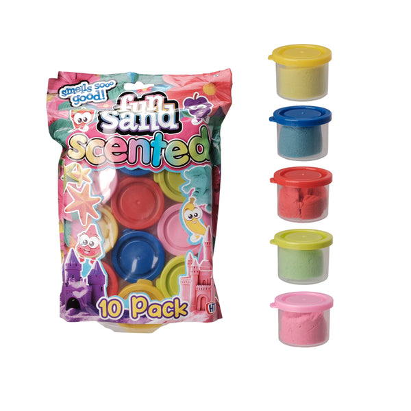 Scented Play Sand Sensory Play Set | 10 Pieces, Assorted Colours