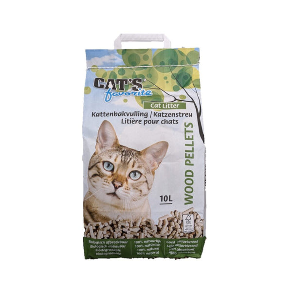 Wood Pellet Cat Litter | 10 Litre, Biodegradable, Natural Wood