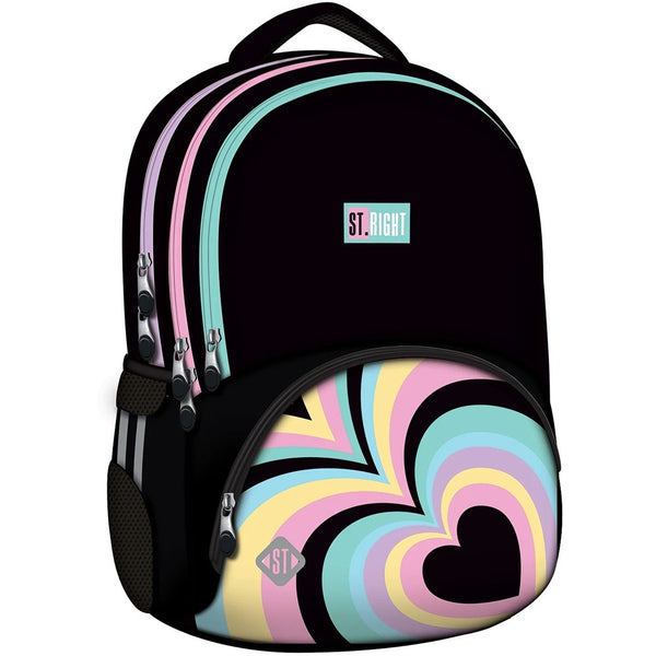 St. Right 17" Illusion Heart Backpack | Multi-Compartment, Padded Straps