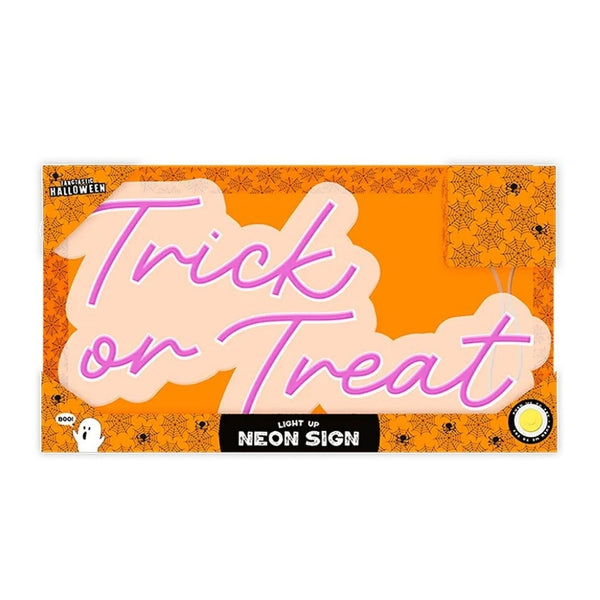 Fang-Tastic Light Up Neon Trick Or Treat Sign